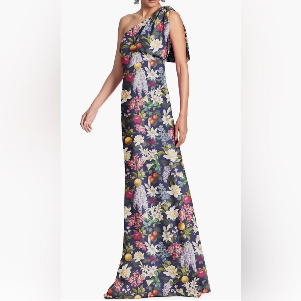 🌺🆕Sachin + Babi One Shoulder Chelsea Floral Gown, Size 4🌺 - Picture 16 of 16